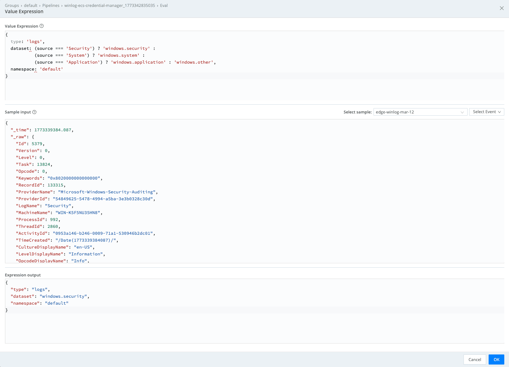 The easy button — Get Cribl Edge Windows Events into Elastic - inline image 16