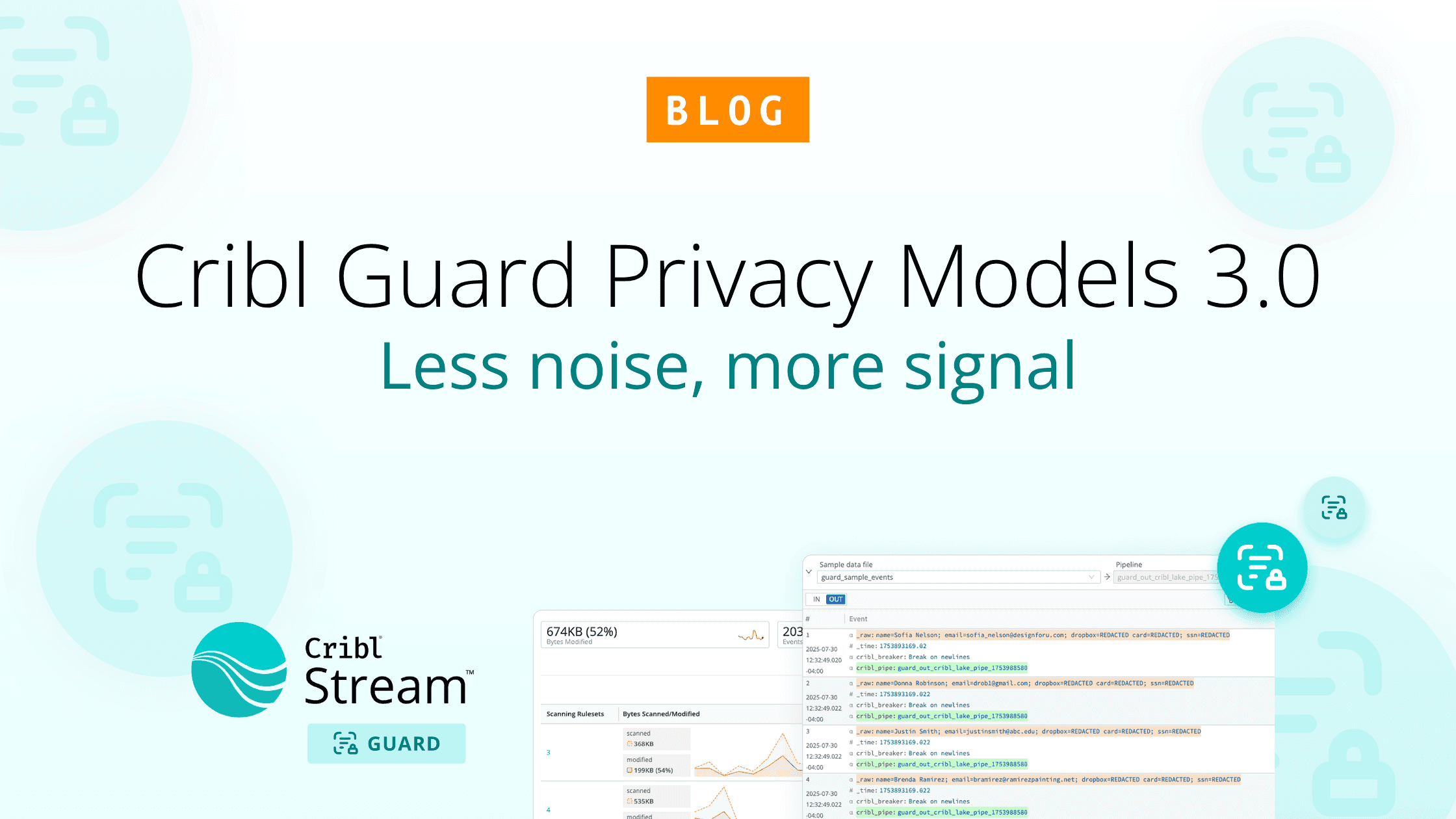 Cribl Guard Privacy Models 3.0: Less noise, more signal - og image