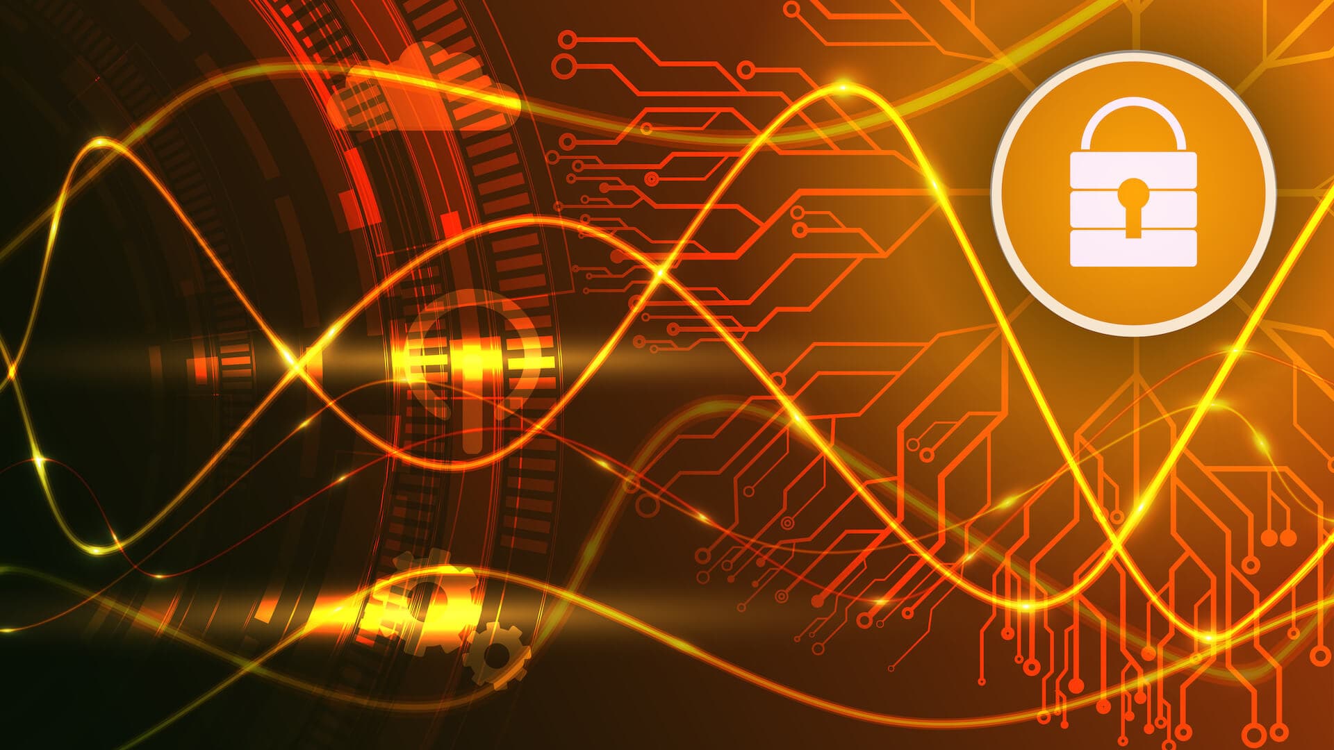 Vector background of computer security and information protection on the Internet. EPS 10