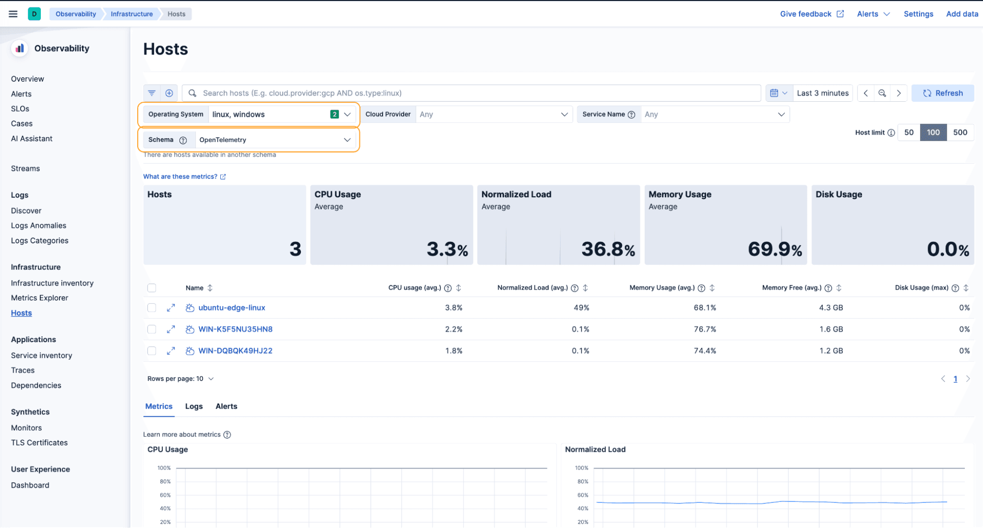 Using OTel to light up the Elastic Hosts view with Cribl Edge metrics - img 2