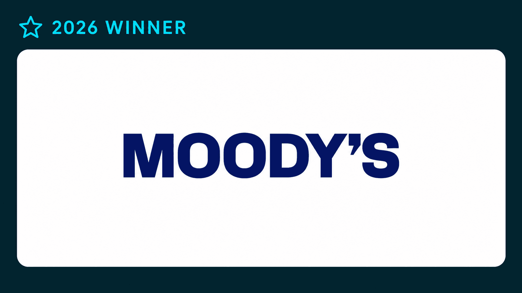 Award Winner - Moody's Award Image Award Winner - Moody's Award Image