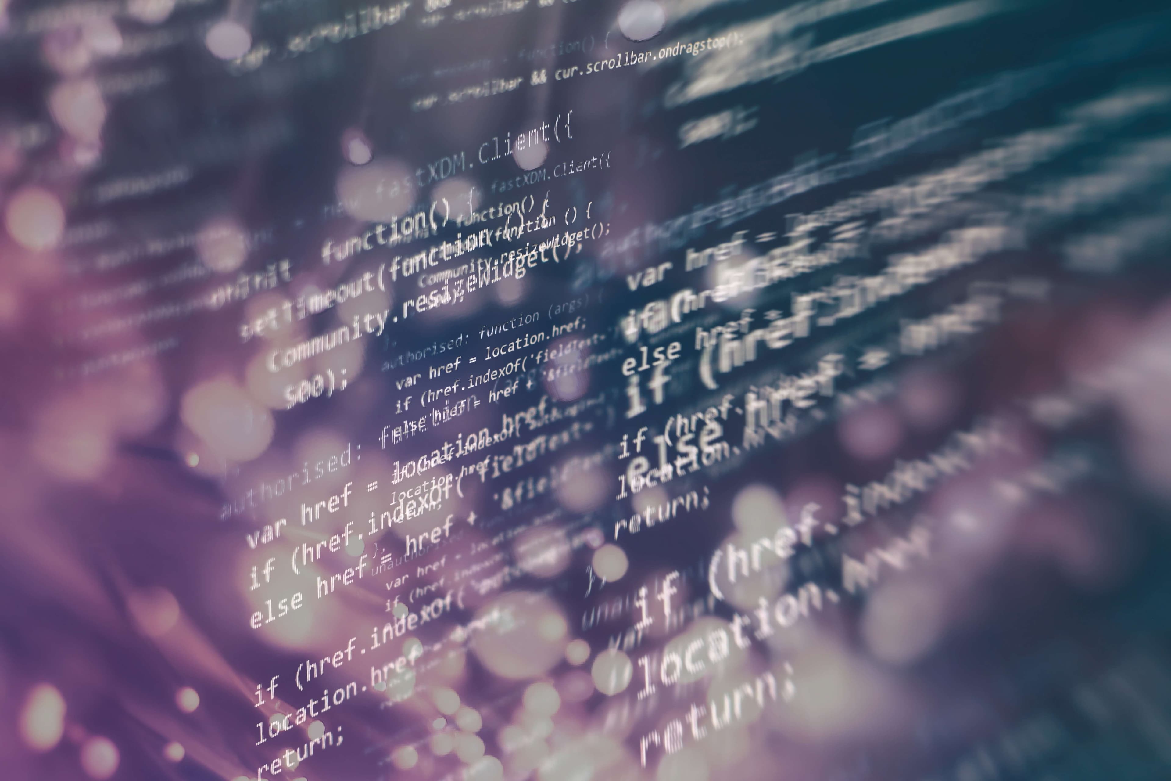 Server logs analysis. Closeup developing programming and coding technologies. Developer working on web sites codes in office.