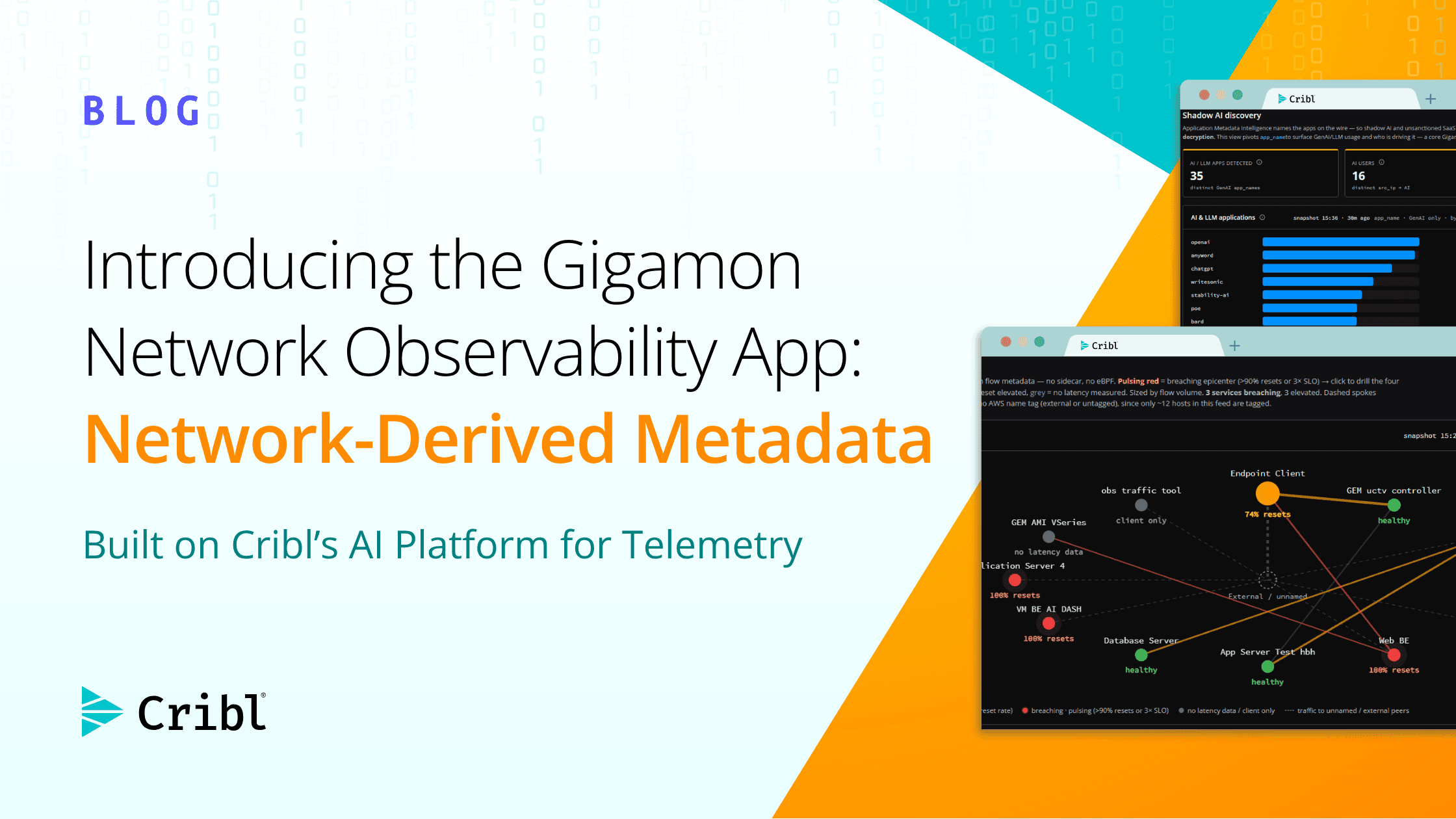Introducing the Gigamon Network Observability App: Network-derived metadata built on Cribl’s AI Platform for Telemetry - og image