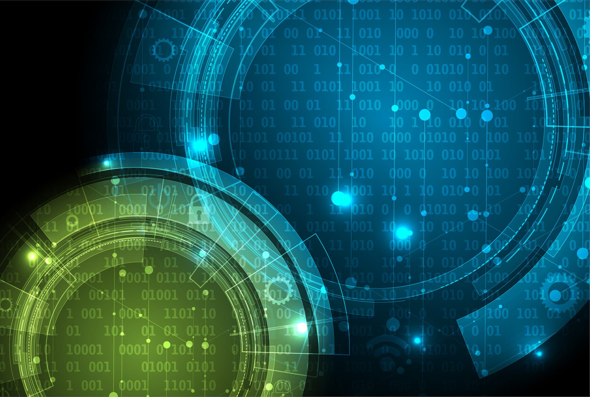 Technology security concept. Modern safety digital background