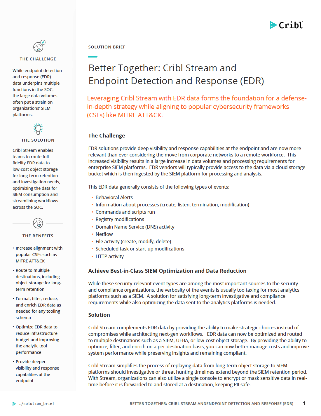 Better Together Cribl Stream And Endpoint Detection And Response Edr Cribl 